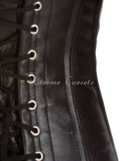 Black Strap Leather Buckle Underbust Corset Bone Corset  