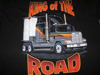 vtg KING OF THE ROAD DIESEL TRUCK BIG RIG t shirt XL  
