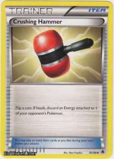   92 Crushing Hammer Uncommon Pokemon Card Black & White Emerging Powers