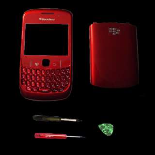 Blackberry Curve 8520 8530 Housing Case FacePlate lens (Red)