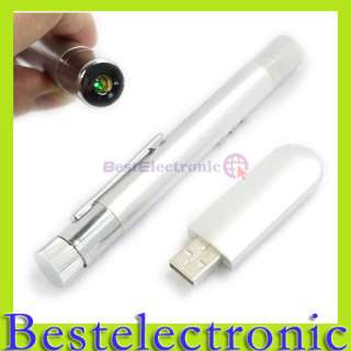 Wireless Presenter USB Romote Green Laser Pointer White  