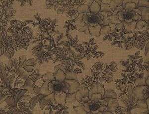 Quilt Quilting Fabric Quilters Blenders Floral Brown  