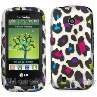 Rainbow Leopard Hard Case LG Cosmos Touch Accessory  