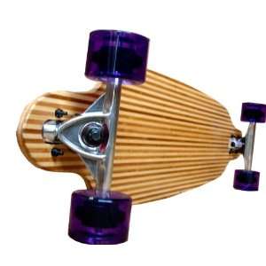 Bamboo Striped Drop Through Thru Cruiser Complete Longboard Skateboard 