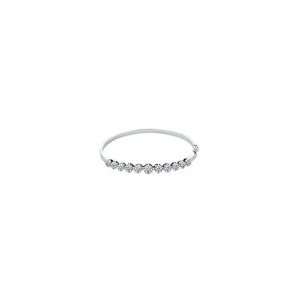   Flower Bangle Bracelet in 14K White Gold 1 CT. T.W. fashion bracelets