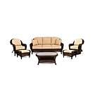  Outdoor Patio Furniture, 8 Piece Seating Set (Sofa, 2 Club Chairs 