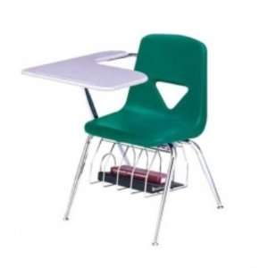   Classroom Tablet Arm Chair, Book Basket, Plastic Top