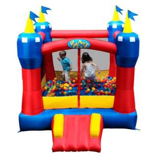 Blast Zone Magic Castle Bounce House   Red/ Blue/ Yellow.Opens in a 
