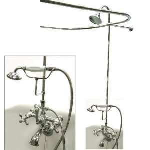  mount clawfoot tub filler and shower enclosure kit