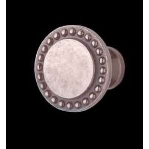   Knobs Pewter Solid Brass, 1 in. diameter Beaded Cabinet Knob Home