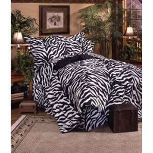  8 Piece Zebra Black King Bed in a Bag