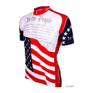  World Jerseys U.S. Constitution Cycling Jersey Red/White 