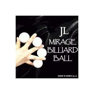  Mirage Billiard Balls by JL (white, 3 balls and shell 