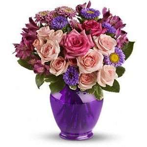    Telefloras Purple Medley Bouquet with Roses 