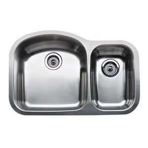  Blanco 441123 32 S. Steel Flushmount Double Bowl Sink 