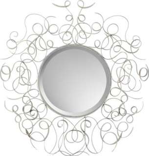 Candice Olson SILVER METAL SCROLL WALL Mantle Mirror  