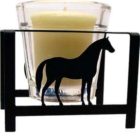 Black Wrought Iron HORSE Votive Candle Holder Tabletop  