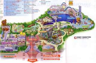 2008 Disneys California Adventure Fold Out Guide Map  