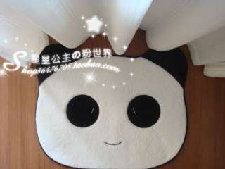   & White Rug Panda Bear Face Doormat Mat Pad Small Carpet tile  