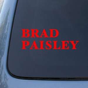 BRAD PAISLEY   Vinyl Car Decal Sticker #1842  Vinyl Color Red