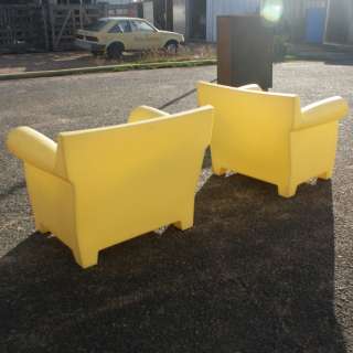 Vintage Bernhardt Lounge Arm Chairs on Casters  