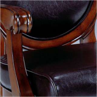 Hillsdale Warrington Caster Game Chair w Vinyl Seat Rich Cherry 6125 