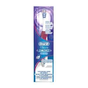  Oral B B1011F 3D Action Rechargeable Toothbrush, White 