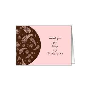  Thank you for being my Bridesmaid   wedding cards Card 