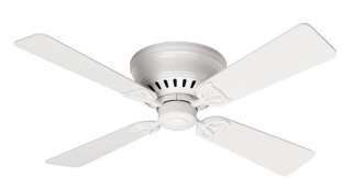  White Low Profile Design   Only 8.75 From Ceiling To Bottom Of Fan 