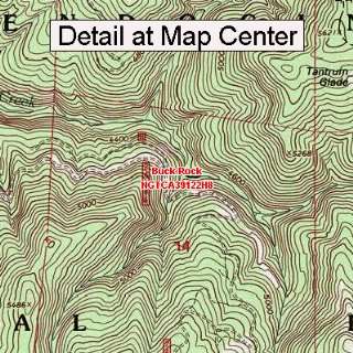 USGS Topographic Quadrangle Map   Buck Rock, California (Folded 