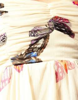  Butterfly Chiffon Bandeau Layered Dress Sz AU 14 /US 10 Ladies 