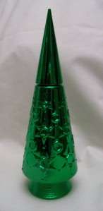 Vintage AVON Bubble Bath in Green Metallic Christmas Tree Bottle NEW 
