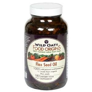  Wild Oats Food Origins Flax Seed Oil, 1000mg, Softgels 