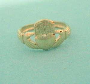 10K Solid Yellow Gold Claddagh Toe Ring Cladaugh Heart  