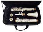 new b flat clarinet with white body case warranty $ 139 00 