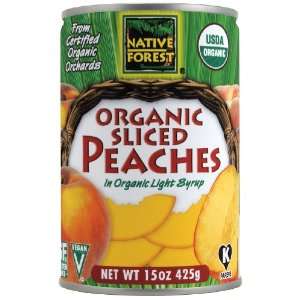 Native Forest Organic Sliced Peaches, 15 Ounce Cans (Pack of 6)