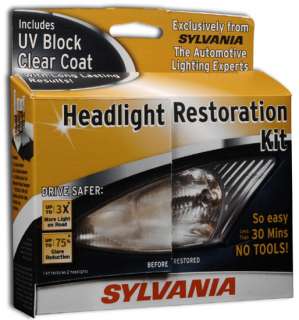 Headlight restoration that provides up to 3 times more light and up to 