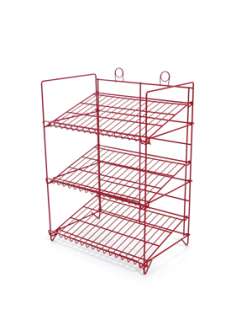 Counter shelf rack with 3 fixed shelves Shelf dimensions 16WX11D