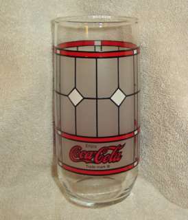 Vintage Coca Cola Collectible Glass Stained Glass  