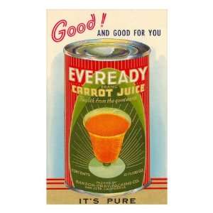  Canned Carrot Juice Premium Poster Print, 12x18