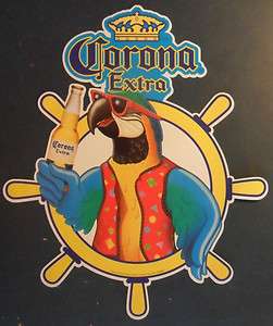 Beer Poster Corona Extra Die Cut Parrot  