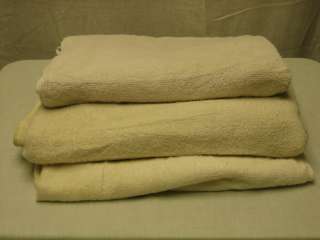   Martex 3 Set 100% All Cotton Made in USA Bath Towel White Beige Tan