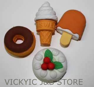 Eraser Gift Set   3D Ice Cream / Cake / Donut   Cute  