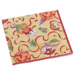 Caspari Christmas Ornaments Paper Lunch Napkin Package, Gold