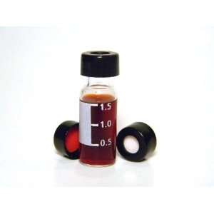 Chromatography Clear Vials and Black Screw Caps Kit Target 100 of each 