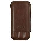 CUBAN CRAFTERS SIENNA BROWN LEATHER CASE HOLDS 3 CIGARS