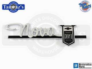 63 64  Nova Chevy II  Dash Glove Box Door Emblem  