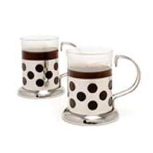    La Cafetiere Santos Coffee Cups, Set of 2, Chrome