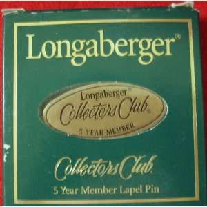    Longaberger Collectors Club 5 Year Lapel Pin 