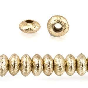  14kt Gold Plated Copper Brushed 4mm Disc Beads Approx. 4mm 